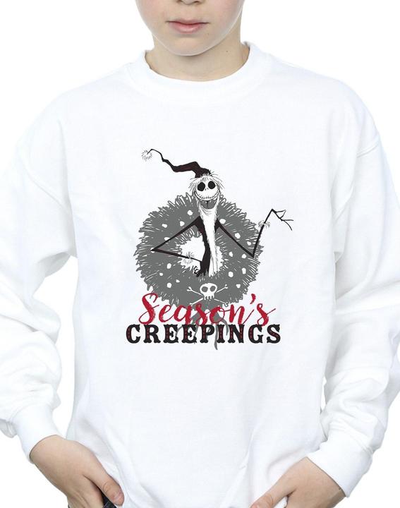 Actual product image Disney Boys The Nightmare Before Christmas Seasons Creepings Wreath Sweatshirt (128)