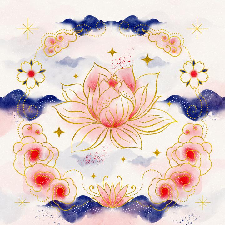 Image du produit Reiki – Die Kraft im Hier und Jetzt: 32 Achtsamkeitskarten mit Goldfolie und Goldschnitt (Allemand, Eva Murges, 2024)