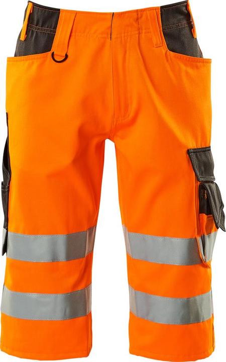 Actual product image Mascot unisex high visibility trousers short Luton orange, dark anthracite size 50 (50)