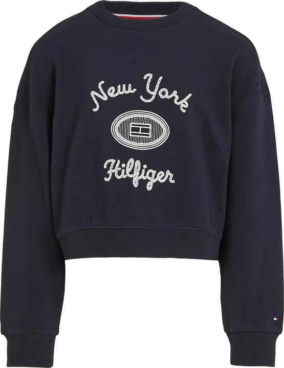 Produktbild Tommy Hilfiger Kids NY Geborduurde Sweater - Girls - Blauw - 10 jaar (10)