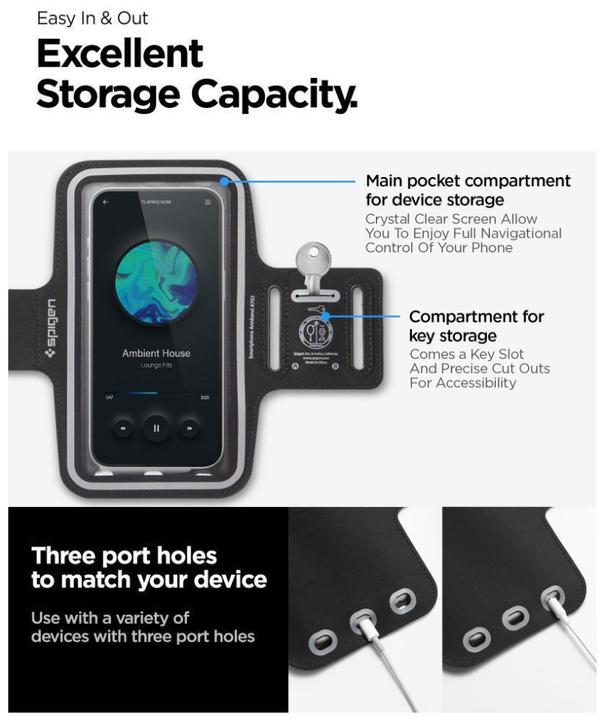 Actual product image Spigen Bracelet A703 6.9 black