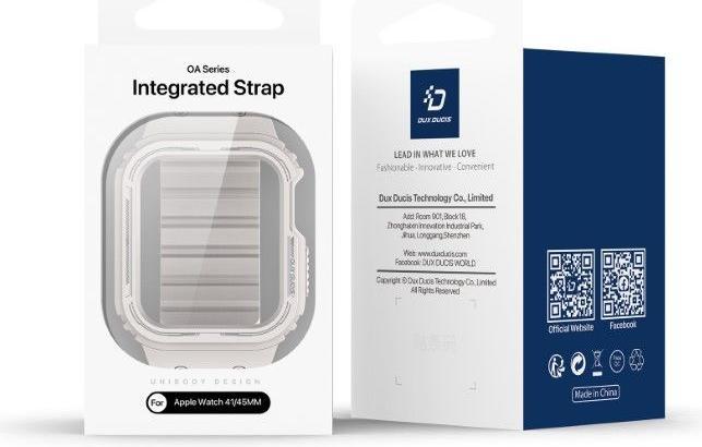 Immagine prodotto Dux Ducis Cinturino OA per Apple Watch 38mm/40mm/41mm - Bianco (38 mm, 40 mm, 41 mm, Silicone, Apple Watch Series 2, Apple Watch Series 1, Apple Watch Series 3, Apple Watch Serie 4, Apple Watch Serie 5, Apple Watch Serie 6, Apple Watch Series 7, Apple Watch Series 8, Apple Watch Series 9, Apple Watch SE)
