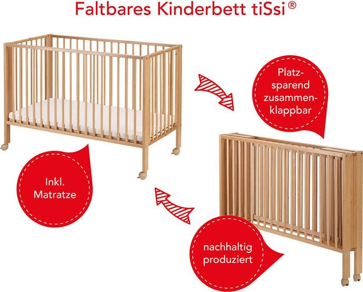 Actual product image Tissi Folding bed (60 x 120 cm)