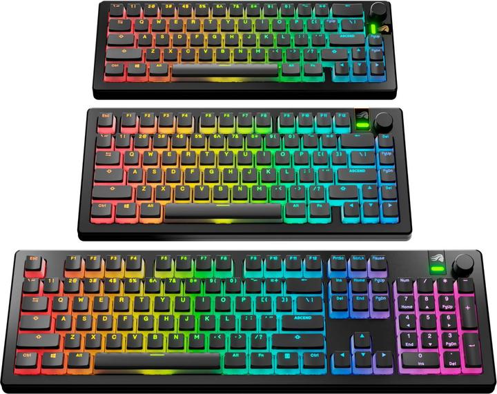 Immagine prodotto Glorious Coprichiavi Aura V3, Layout ANSI (US), PBT, Doppio colpo - Nero