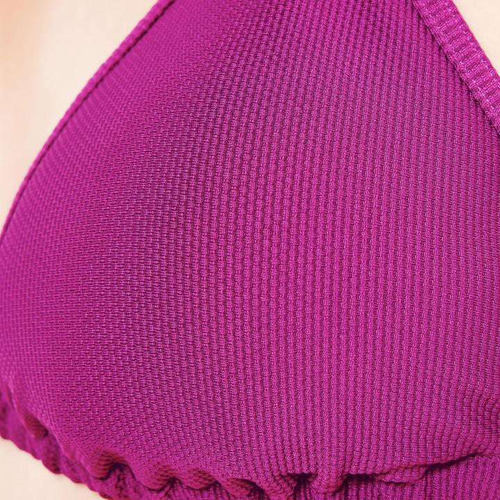 Actual product image Olaian Bikini-Oberteil Triangel Surfen Damen strukturiert Mae violett (40, 42)