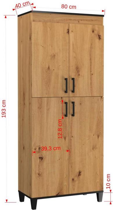 Actual product image ADRK Furniture Wardrobe POLA 17 (80 x 40 x 193 cm)