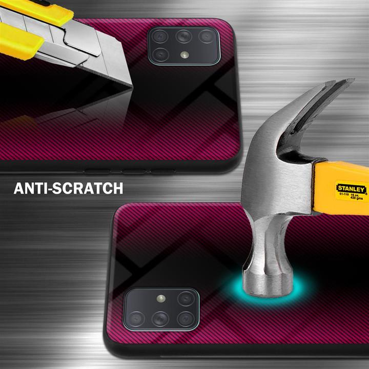Produktbild Cadorabo TPU Gestreiftes Glas Cover (Samsung Galaxy A71)