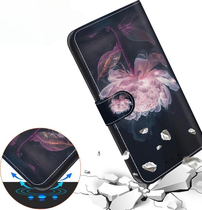 Actual product image Cover-Discount Galaxy S25 - Tasche Hülle mit Blüten Motiv (Samsung Galaxy S25)