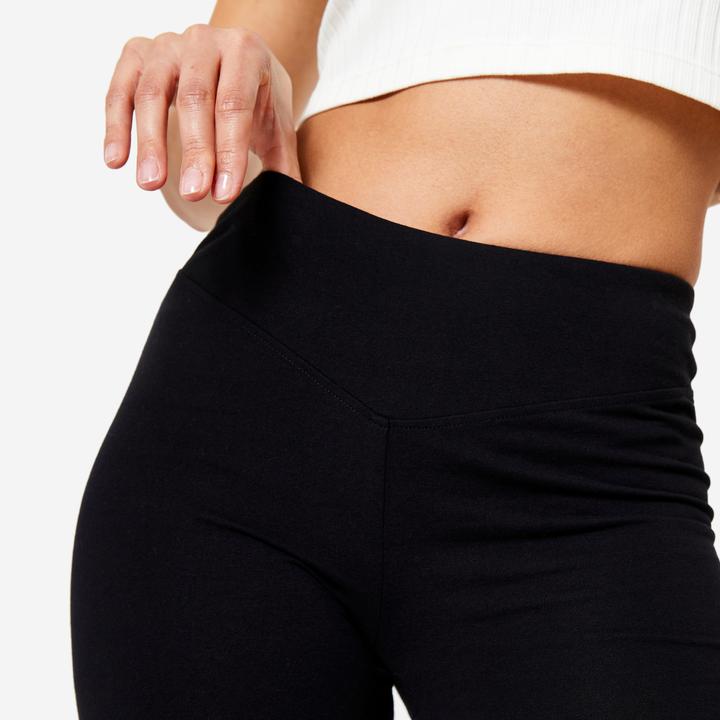 Produktbild Domyos Leggings Damen ausgestelltes Bein - schwarz (W28/L31)