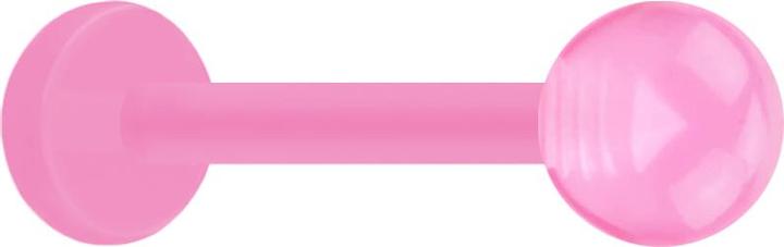 Actual product image Star Piercing Micro Labret pink with ball pink (without brass, Acrylic)