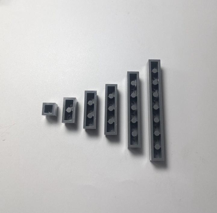 Immagine prodotto LEGO Briques Gris foncé 1x1, 1x2, 1x3, 1x4 - NOUVEAU! Quantità 100x (LEGO Classic)
