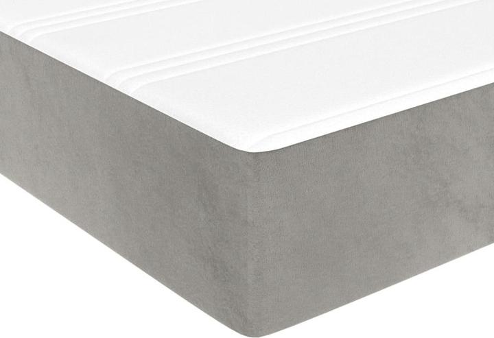 Produktbild VidaXL Taschenfederkernmatratze Hellgrau Samt (100 x 210 cm, Federkern)