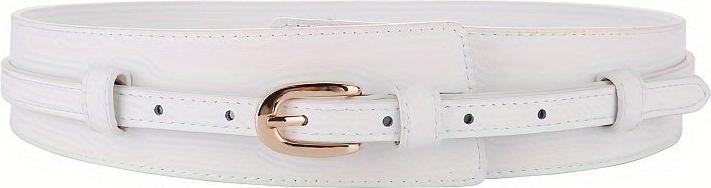 Only-Bags.Store Ceinture large et élégante en similicuir véritable - polyvalente pour les tenues décontractées