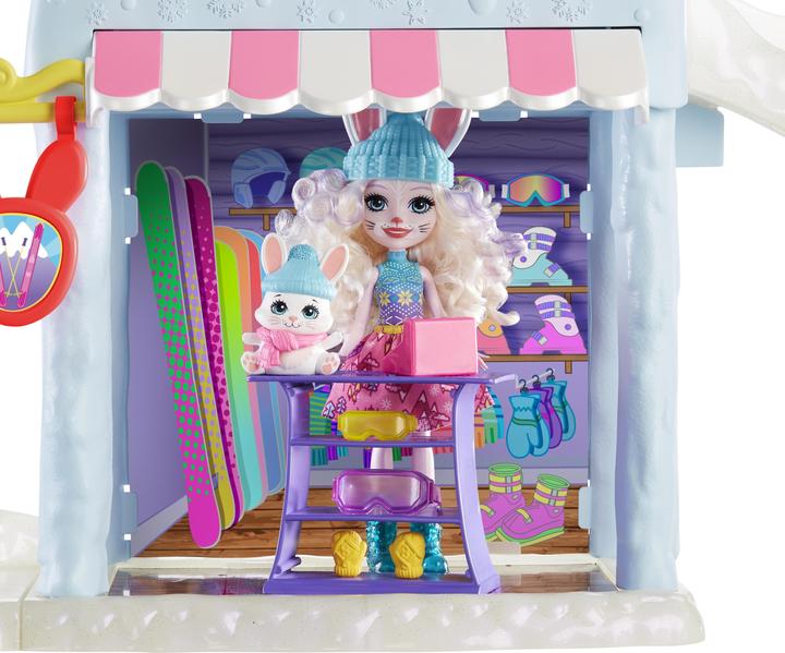 Actual product image Enchantimals Hoppin' Ski Chalet With Bevy Bunny & Jump Dolls