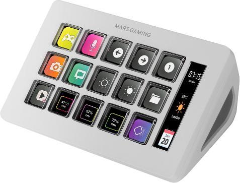 Mars Gaming Console De Streaming Deck Slim Msd-One (Blanc)