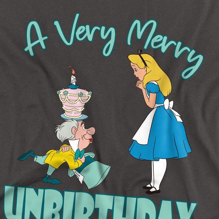 Actual product image Alice In Wonderland Unisex Adult Very Merry Unbirthday To Me T-Shirt (M)