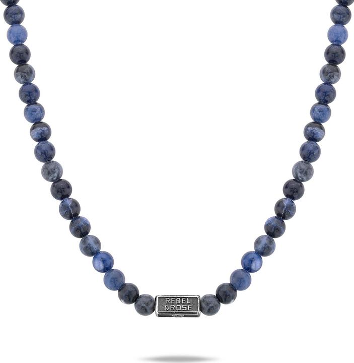 Produktbild Rebel & Rose RR-NL014-S-70 Midnight Blue Herren Halskette 70cm (Perle, Sterling Silber 925, 70 cm)
