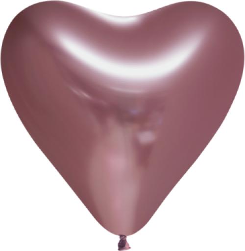 Image du produit Fiesta 100 Ballon coeur Chrome or rose 30 cm