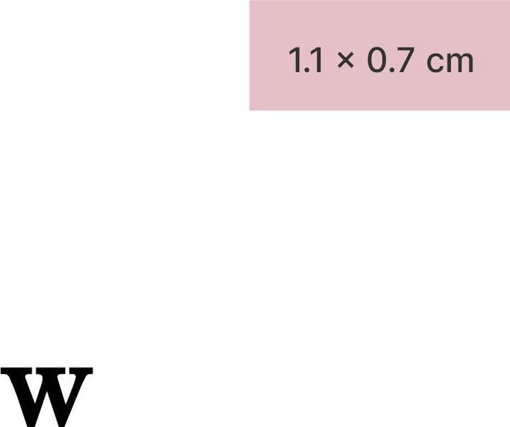 minink Temporäres Tattoo – Grossbuchstabe: W