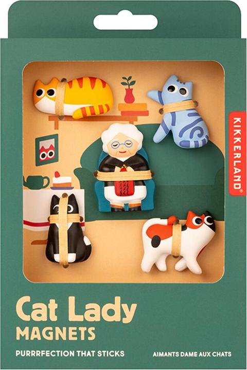 Immagine prodotto Kikkerland Cat Lady Magnets (5 x)