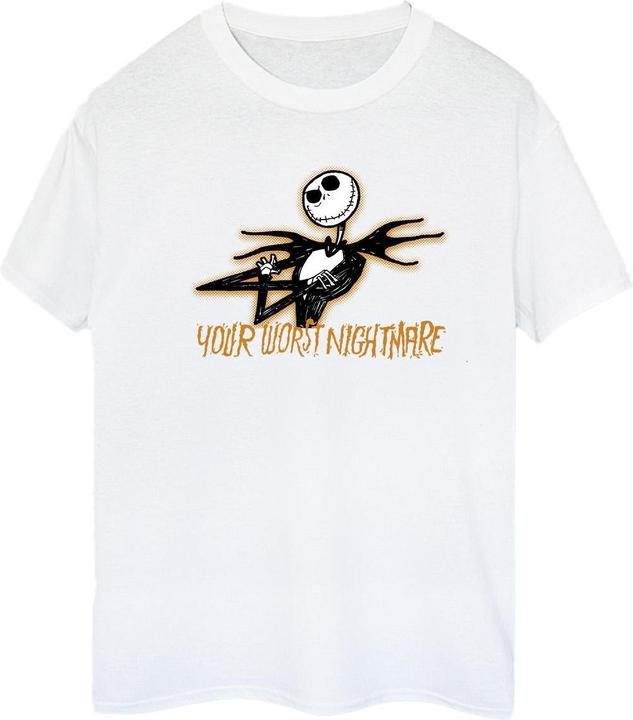 Actual product image The Nightmare Before Christmas Womens/Ladies Your Worst Nightmare Cotton Boyfriend T-Shirt (M)
