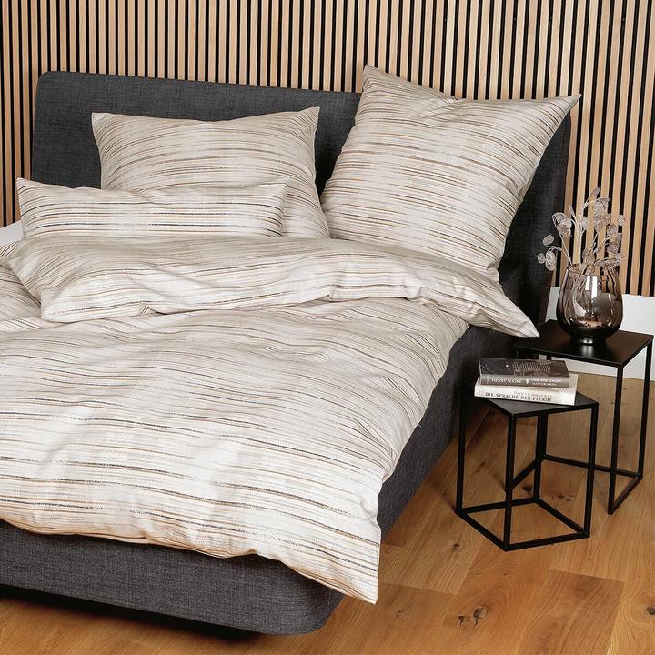 Image du produit Janine Literie en flanelle noble Chinchilla S 78064 naturel (Set de linge de lit, 135x200 cm, 80x80 cm)