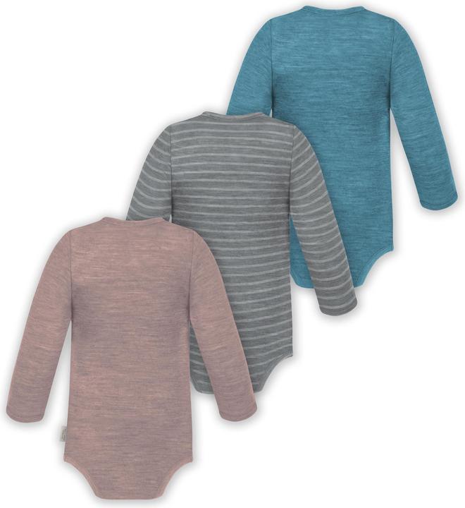 Immagine prodotto Normani Confezione da 3 pezzi di body a maniche lunghe in merino per bambino e bambina - 9355 (44)