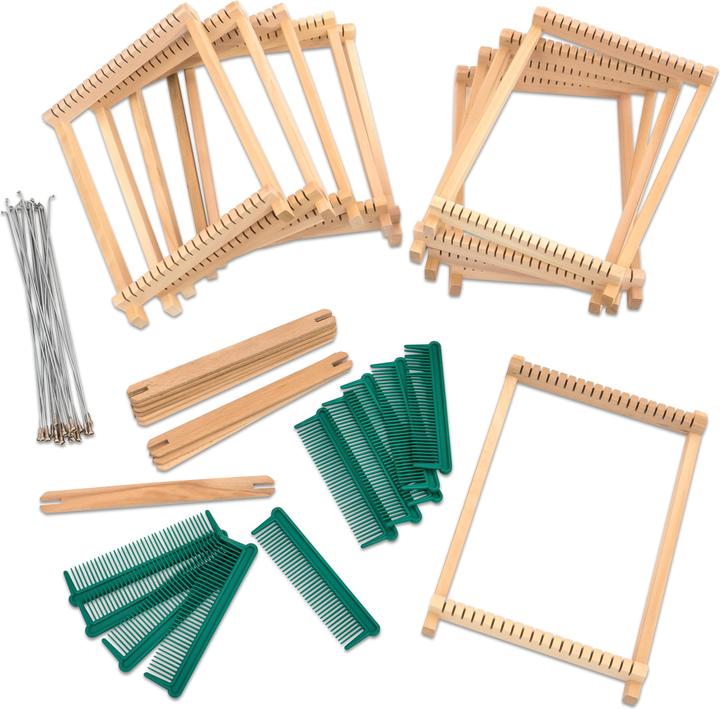 Image du produit Betzold Set : 10 cadres à tisser scolaires, largeur de tissage 16 cm