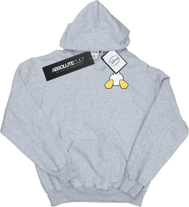 Actual product image Disney Mens Donald Duck Backside Breast Print Hoodie (L)