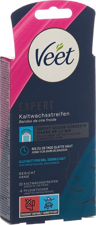 Veet Expert Kaltwachsstreifen Gesicht (20 x, 27 g)
