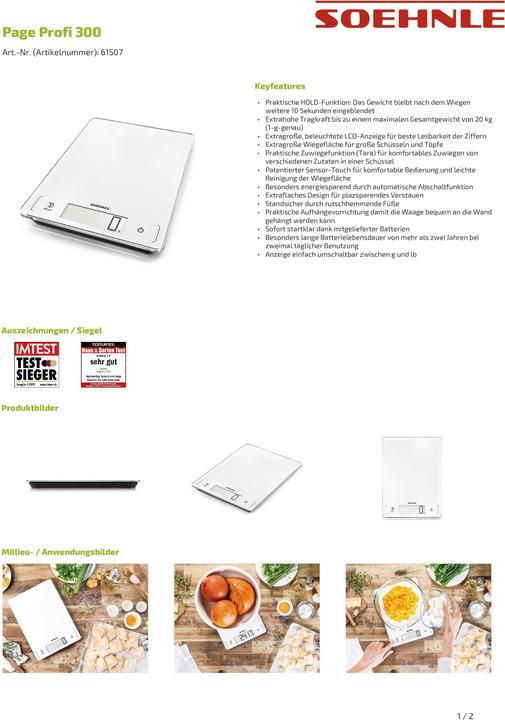 Immagine prodotto Soehnle Pagina Profi 300