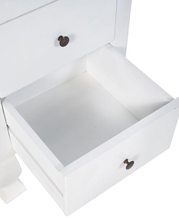 Image du produit Swisshandel24 Commode Kora, naturel/blanc (45 x 41 x 111 cm)
