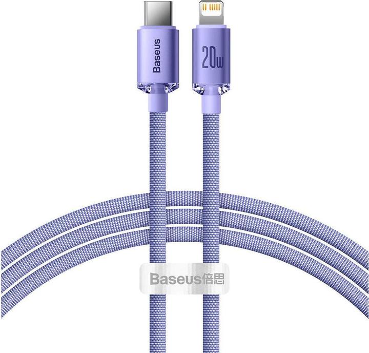 Produktbild Baseus Crystal Shine Series Fast Charging Data Cable Type-C to iP 20W 1.2m Purple (1.20 m, USB 2.0)