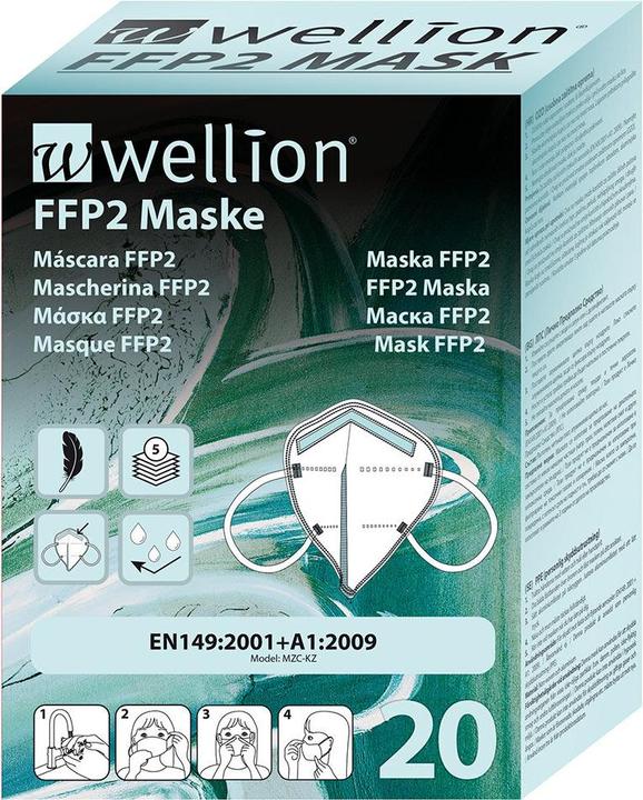 Actual product image Wellion Face mask protection class FFP2 (FFP2)