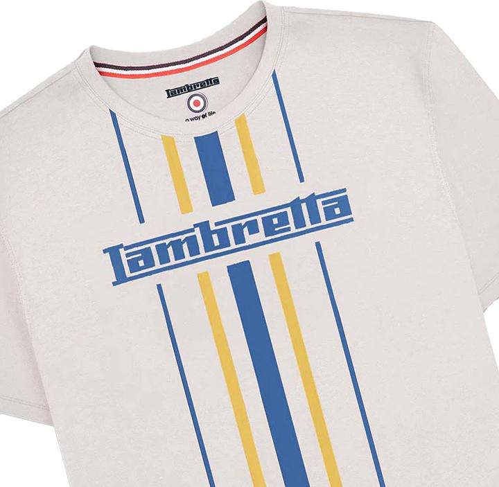 Actual product image Lambretta Mens Vertical Stripe T-Shirt (L)