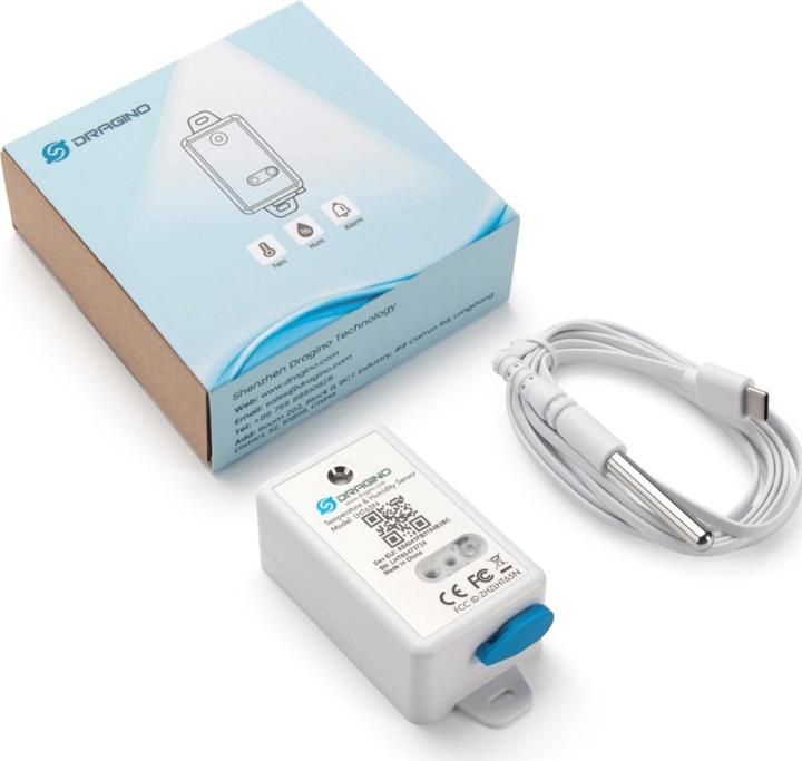 Produktbild Dragino LHT65N E3 LoRaWAN Tempertatur- und Feuchtigkeitssensor (Heizungsaktor)