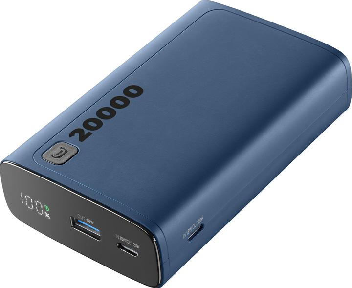Produktbild Cellularline CELLULAR L& CLL PB DISPLAY 20000 BL (20000 mAh, 20 W, 77 Wh)