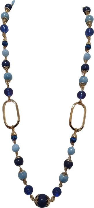 Produktbild L'Officiel Collana agate blu con ovali oro