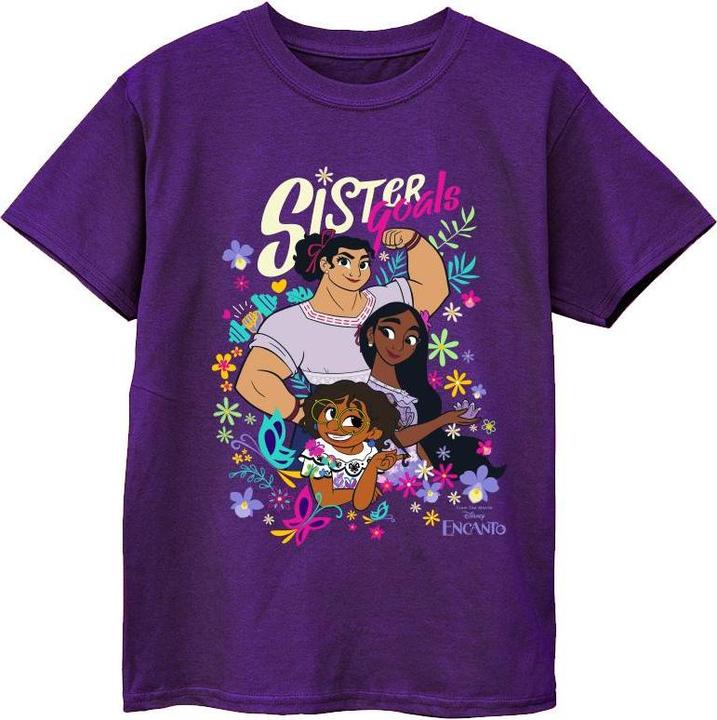 Actual product image Disney Girls Encanto Sister Goals Cotton T-Shirt (152, 158)