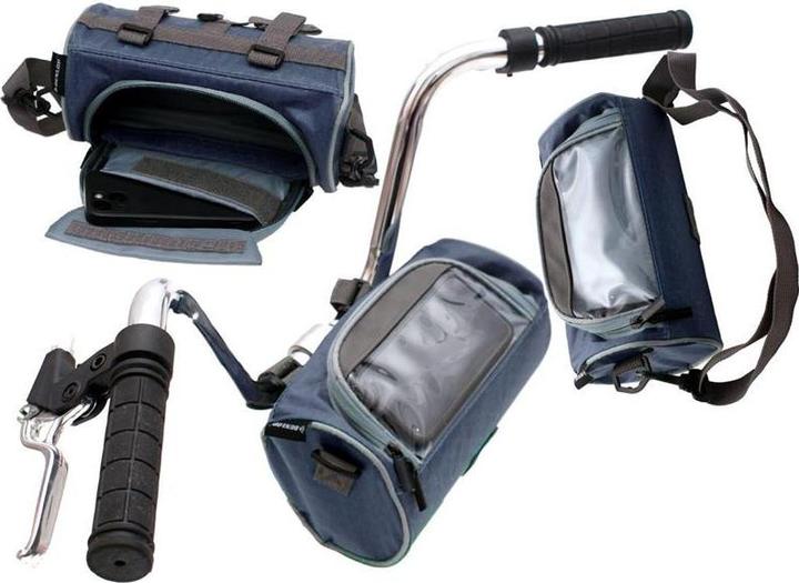 Image du produit Dunlop - Fahrradlenkertasche/Gepäcktasche mit Smartphonetasche (blau) (1.20 l, Sacoche de guidon)