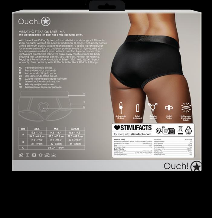 Image du produit Ouch! Vibrating Strap-on Brief - M/L