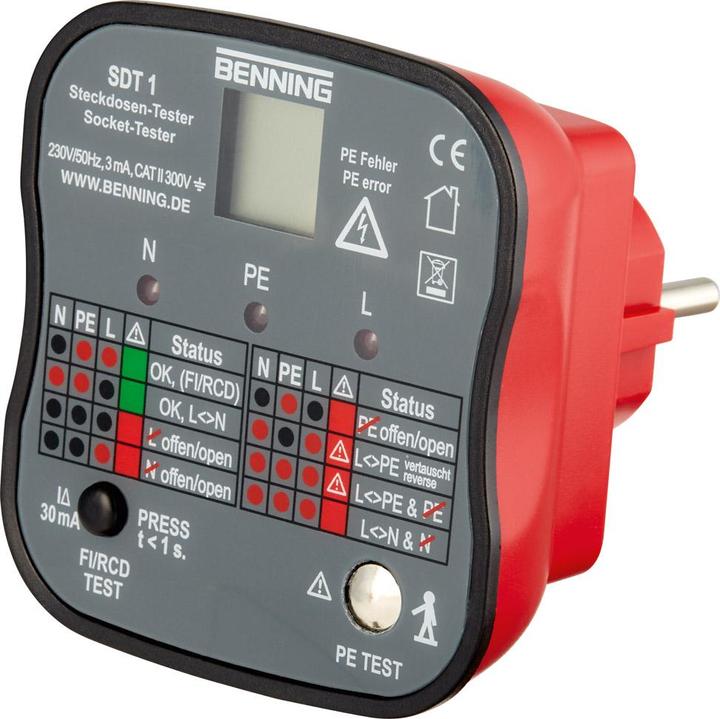 Immagine prodotto Benning Tester per prese (CAT III 300V)