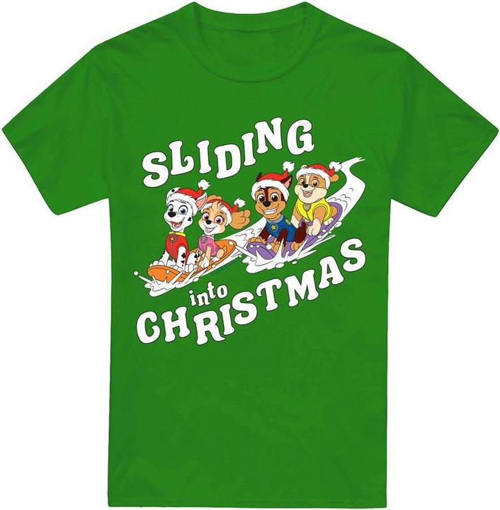 Paw Patrol Sliding Into Christmas TShirt