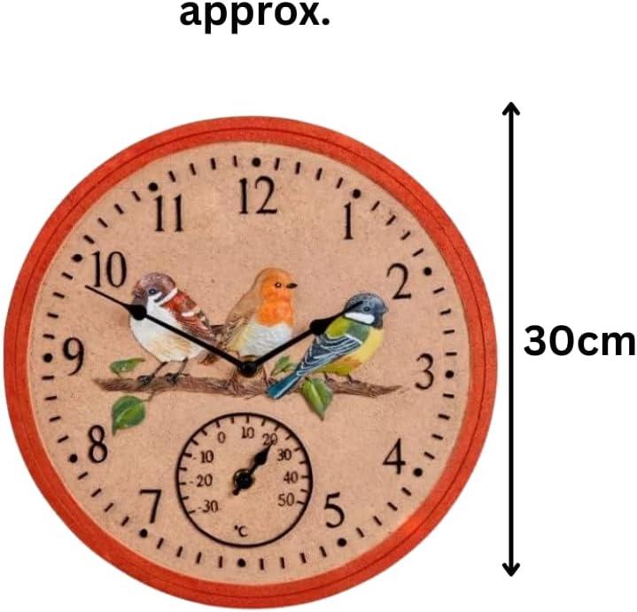 Actual product image Garden Mile Gartenuhr mit Thermometer (30.50 cm)