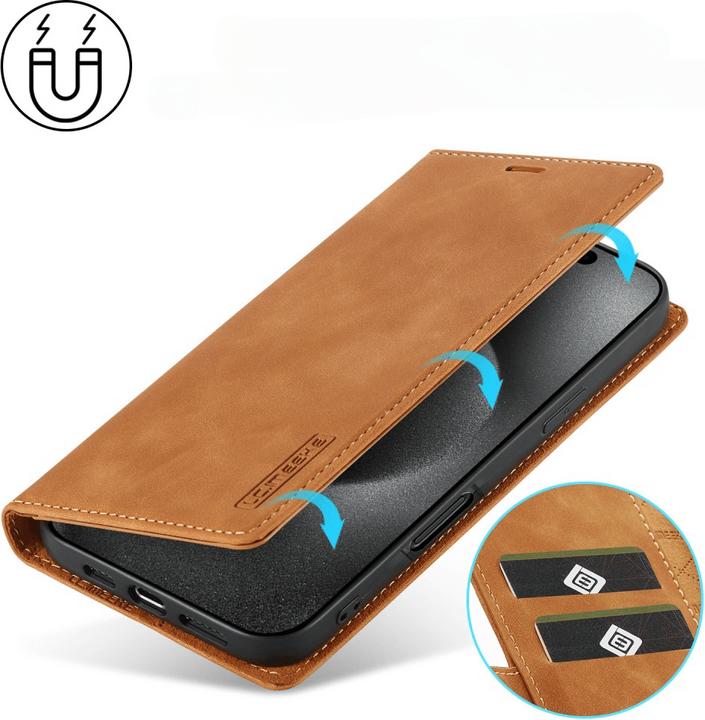Immagine prodotto LC.Imeeke iPhone 16 Pro Max - Custodia Flip Vintage (Apple iPhone 16 Pro Max)