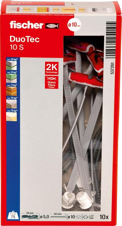 Immagine prodotto Fischer Tassello per cartongesso DUOTEC 10 con medsr., 10 pz. (10 pz.)
