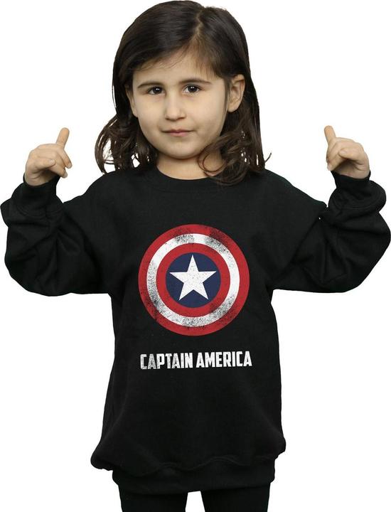 Immagine prodotto Captain America Shield Text Felpa Ragazze (140, 146)