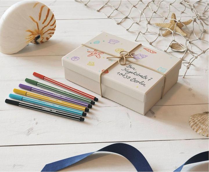 Actual product image STABILO Pen 68 Premium felt-tip pen (Azure blue, 1 x)