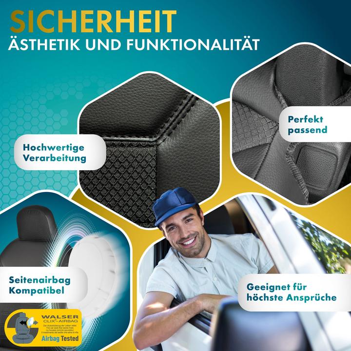 Image du produit Walser Housse de siège Premium pour Iveco Daily IV 2006-02/2014, 2 housses de siège simples à l'avant