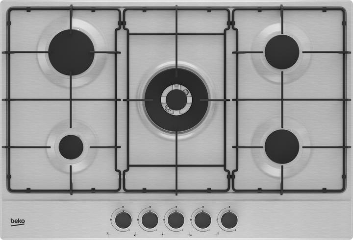 Produktbild Beko HIAW75223SXE Kochfeld Edelstahl Einbaugerät 75 cm Gas 5 Herd(e)